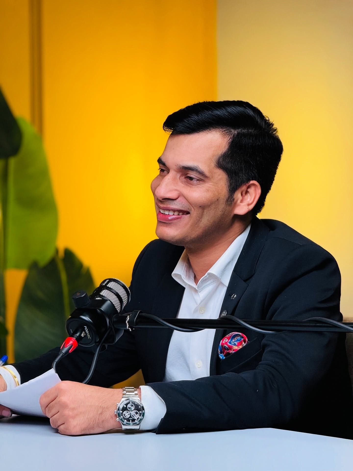Shashish Kumar Tiwari during a podcast
